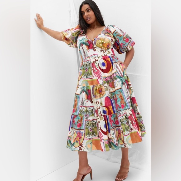 City Chic Dresses & Skirts - City Chic 22 Bohemian Whimsical Midi Dress